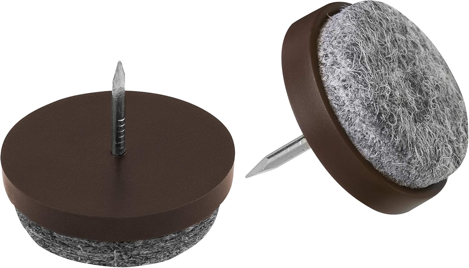 20 Filzgleiter Mit Nägeln, 20 Mm, Braun, Für Möbel, Einfache Befestigung, Für Glatte Böden