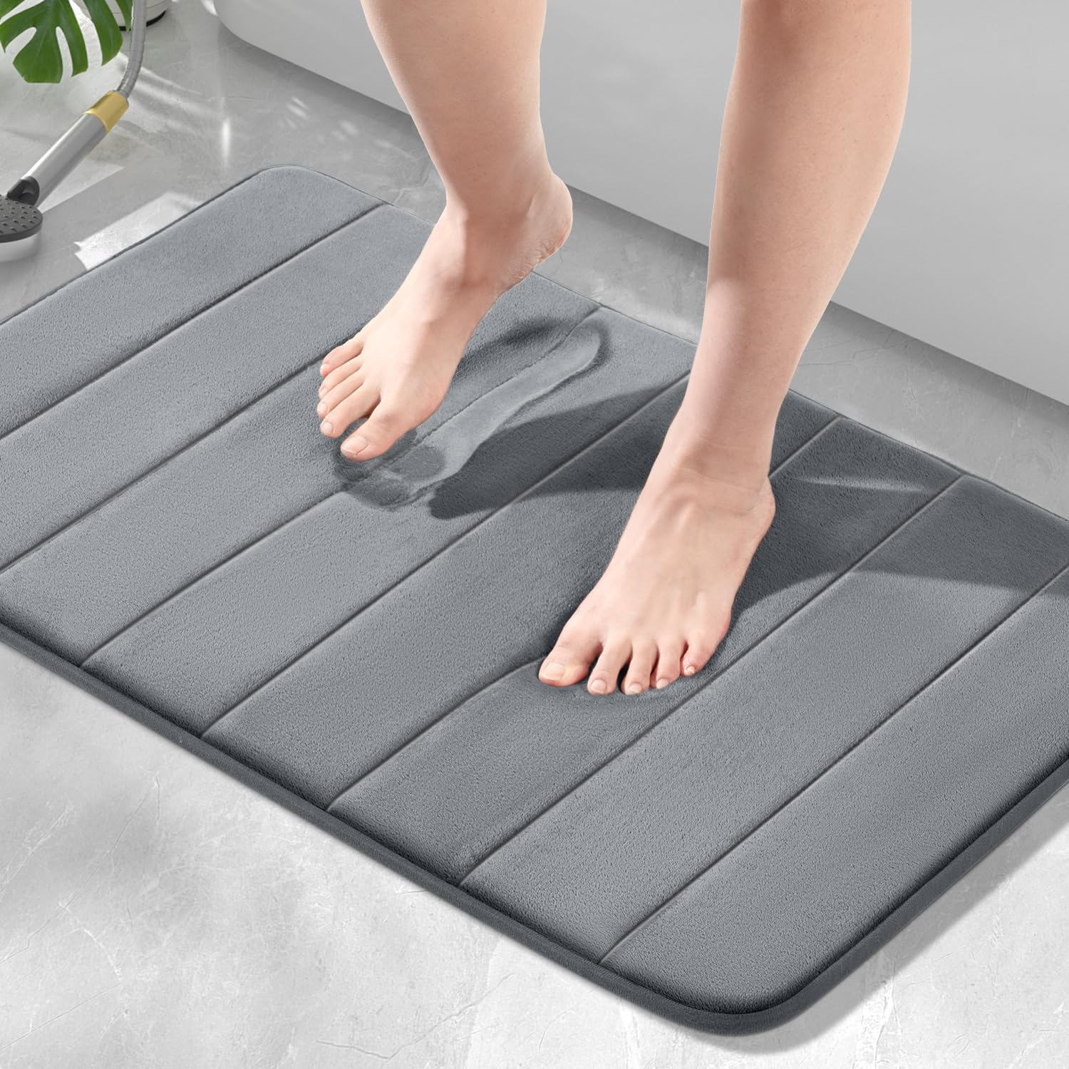 Badematte Aus Memory-schaum, Rutschfest, Saugfähig, Schnelltrocknend, Für Badezimmer