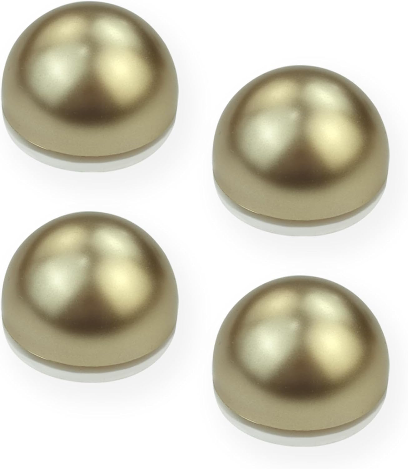Set Mit 4 Selbstklebenden, Robusten, Zylindrischen Türstoppern Aus Kunststoff In Goldoptik Für Möbel Und Wände