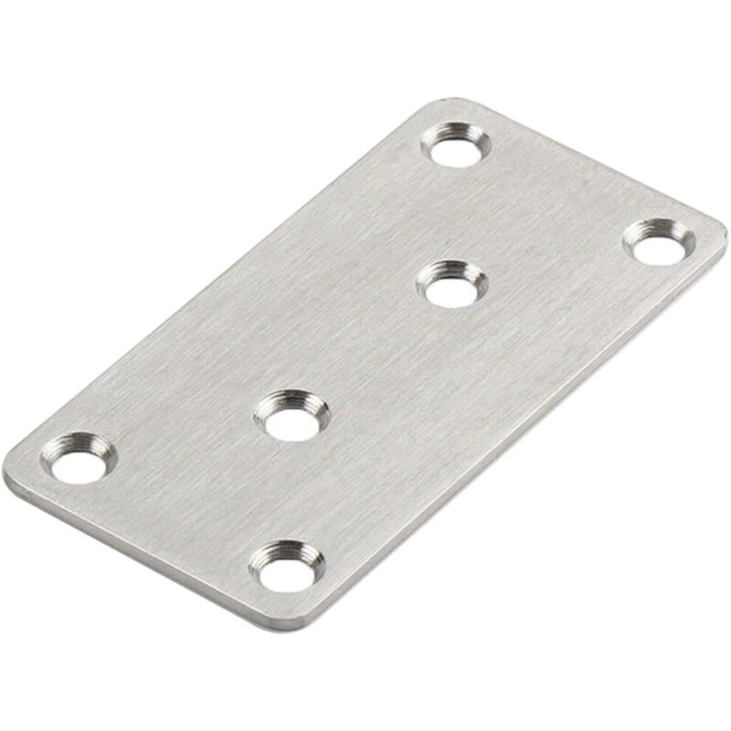 10 Verbindungsplatten, Edelstahl, 80x40x2mm, Senkbohrungen, Holz-metall-verbindung, Verstärkung Für Heimwerkermöbel