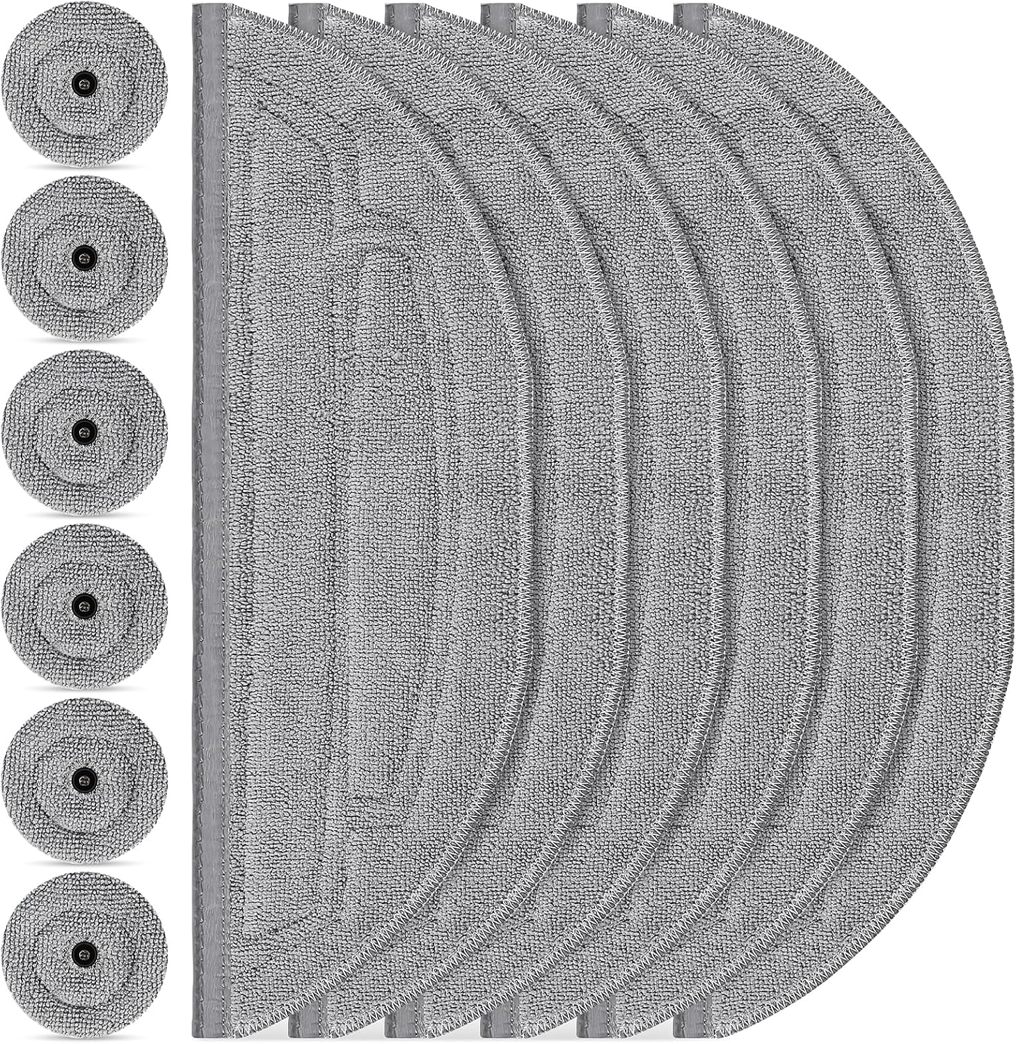 12-teiliges Set Wischpads, Silberionisierte Mikrofaser, Seitenwischer, Für Roborock S8 Maxv Ultra Saugroboter