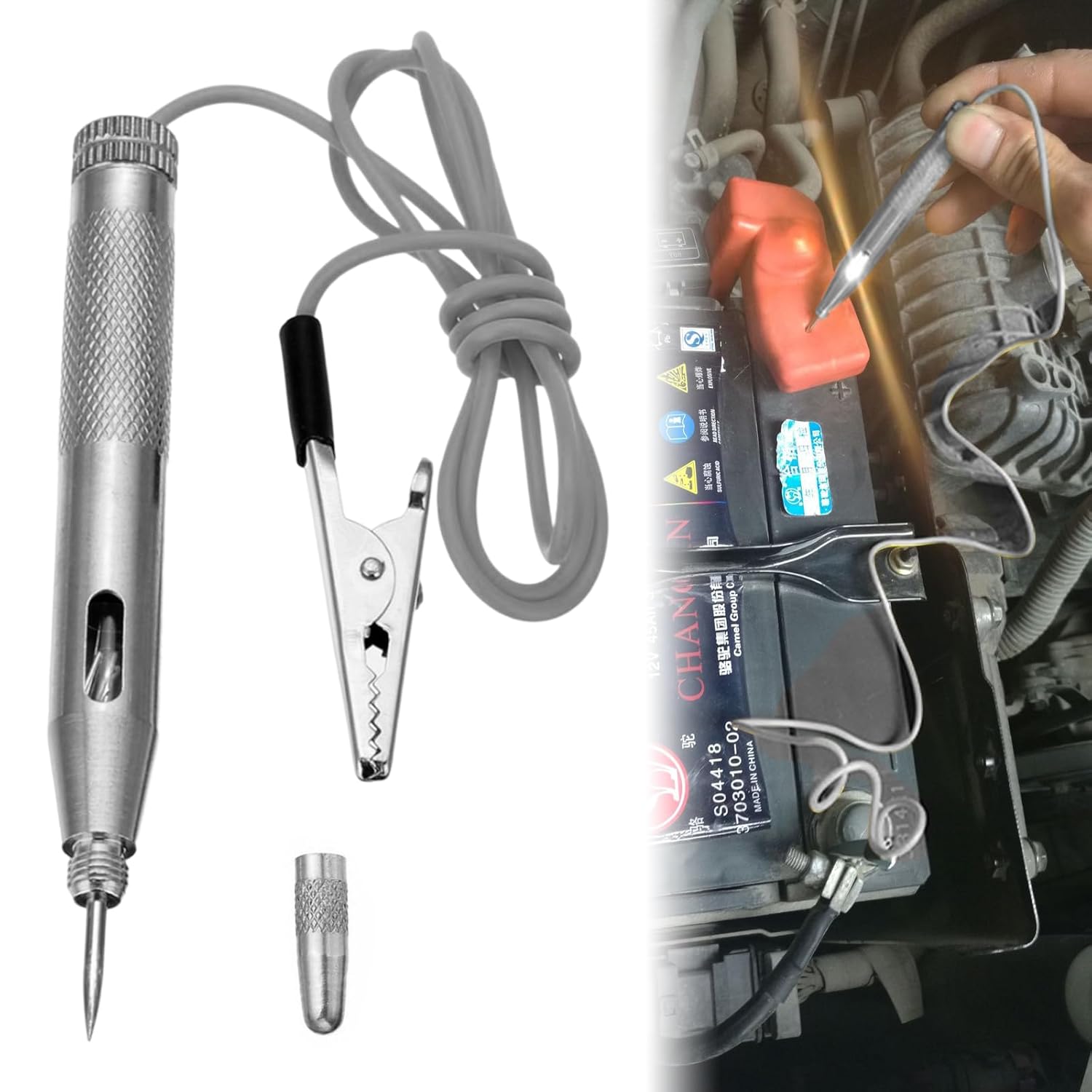 Spannungsprüferstift, Stromkreisprüfer 6v 12v 24v, Teleskopspitze, Sicherungsprüfer, Für Auto, Lkw, Motorrad