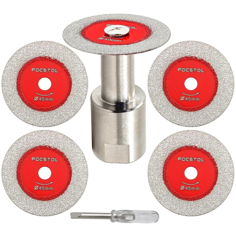 5-teilige Diamanttrennscheibe, 40 Mm, M14, Zum Schneiden Und Gravieren Von Glas, Marmor Und Keramik.