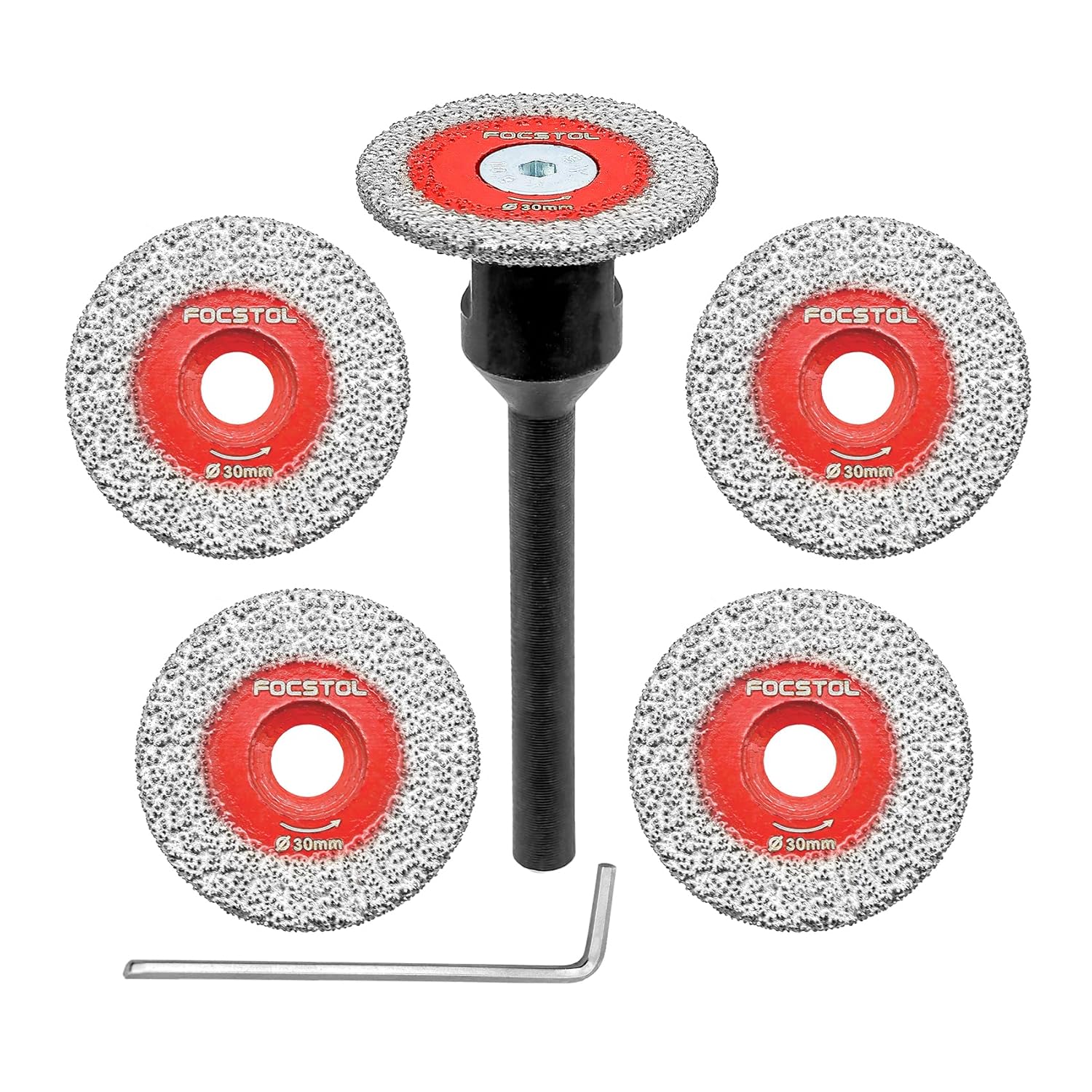 Stück 30-mm-diamantscheiben, 1 6-mm-schaft, Zum Schneiden Und Gravieren Von Marmor, Granit, Keramik Und Porzellan