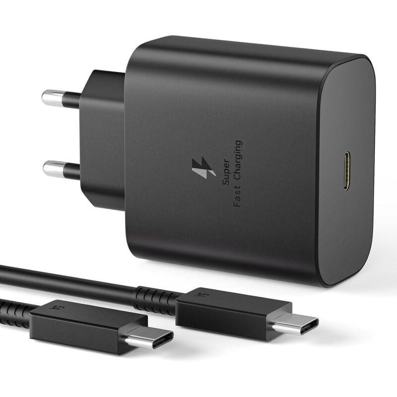 45-w-usb-c-wandladegerät – 1 Netzteil + 1 1,5 M Kabel – Pd-schnellladung – Für Samsung Galaxy S25, S24, S23
