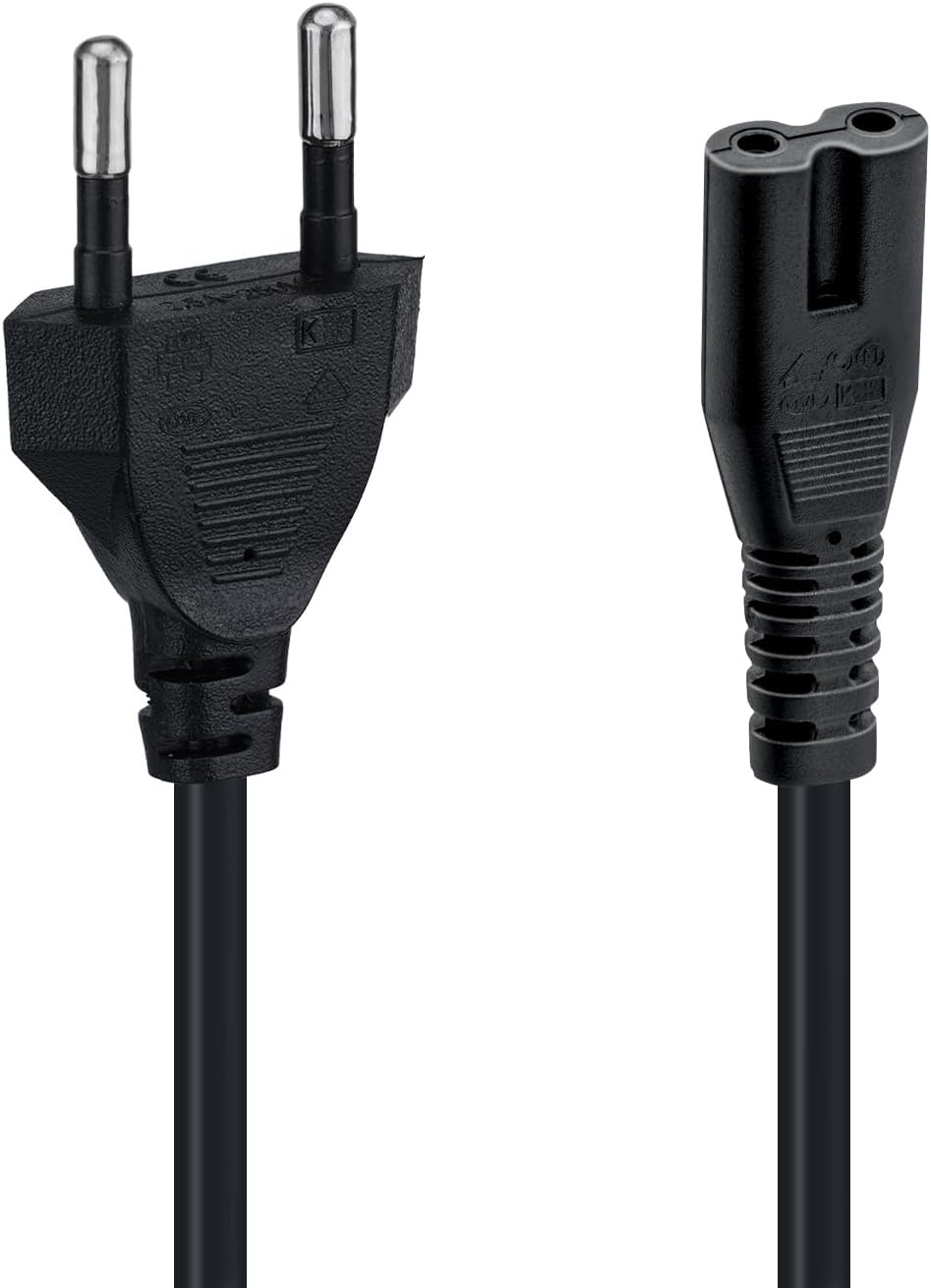 C7-netzkabel, 2-poliger Eu-stecker, 1,5 M, Für Ps5, Xbox Und Tv-konsole