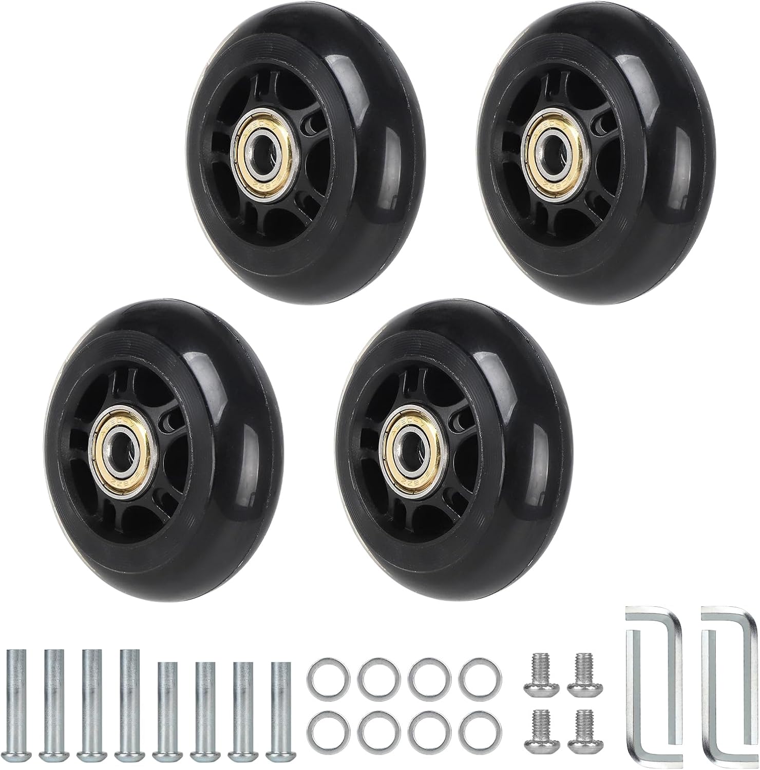 Kofferrollen, Gummi 70x24mm, Universell, Ersatz, Für Trolley, Gepäck, Kinderwagen