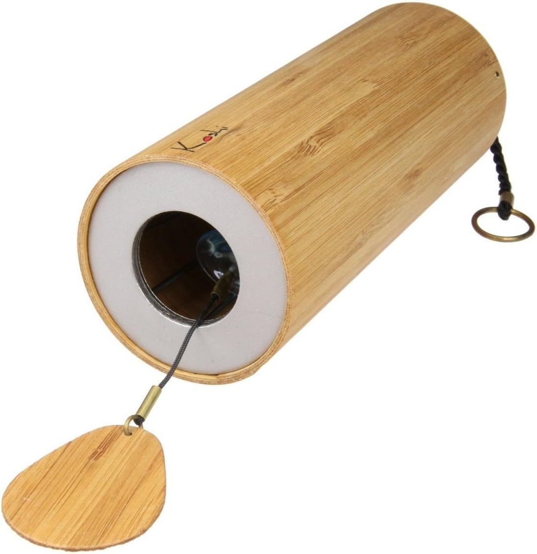 Koshi Aqua Windspiel – 1 Stück – Bambus Und Versilbertes Metall – Wassermelodie – Musikinstrument – Für Drinnen Und Draußen