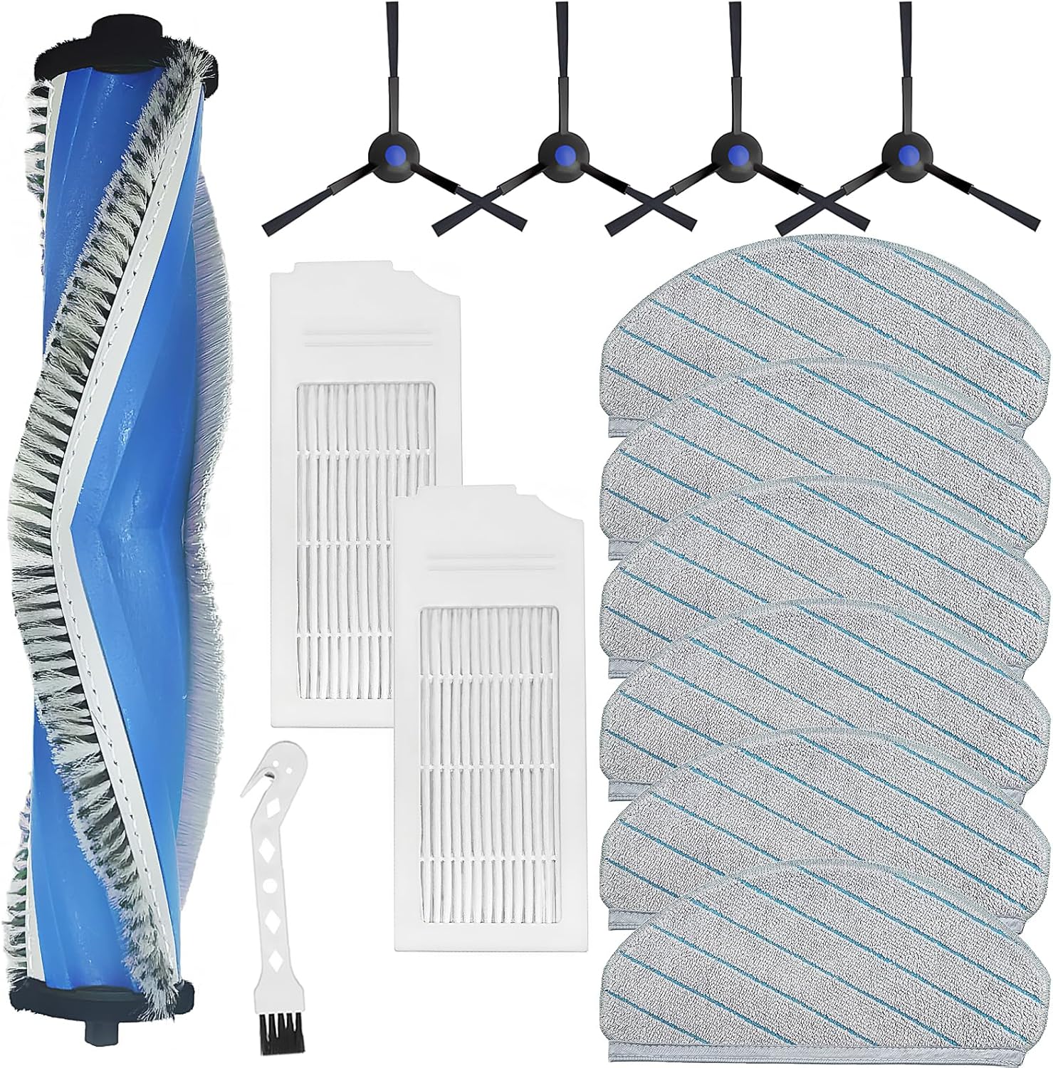 13 Zubehörteile Für Den Ecovacs Deebot N20 Pro Plus: Rotierende Bürste, Hepa-filter, Reinigungstuch, Seitenbürste