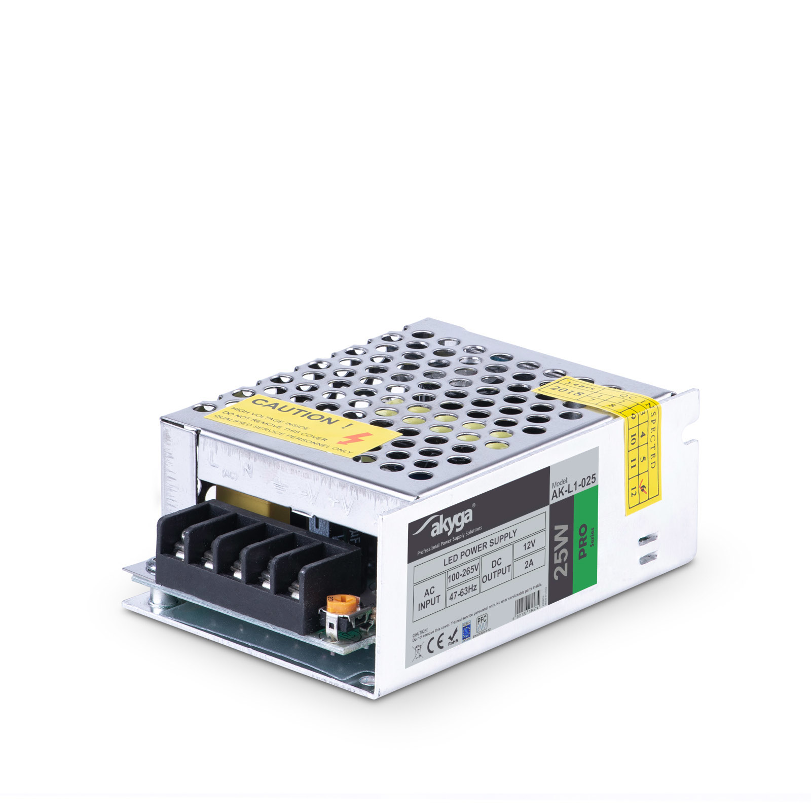 Akyga Ak-l1-025 Led-modulnetzteil 25w 12v 2a Mit Interner Schaltung Für Led-streifen