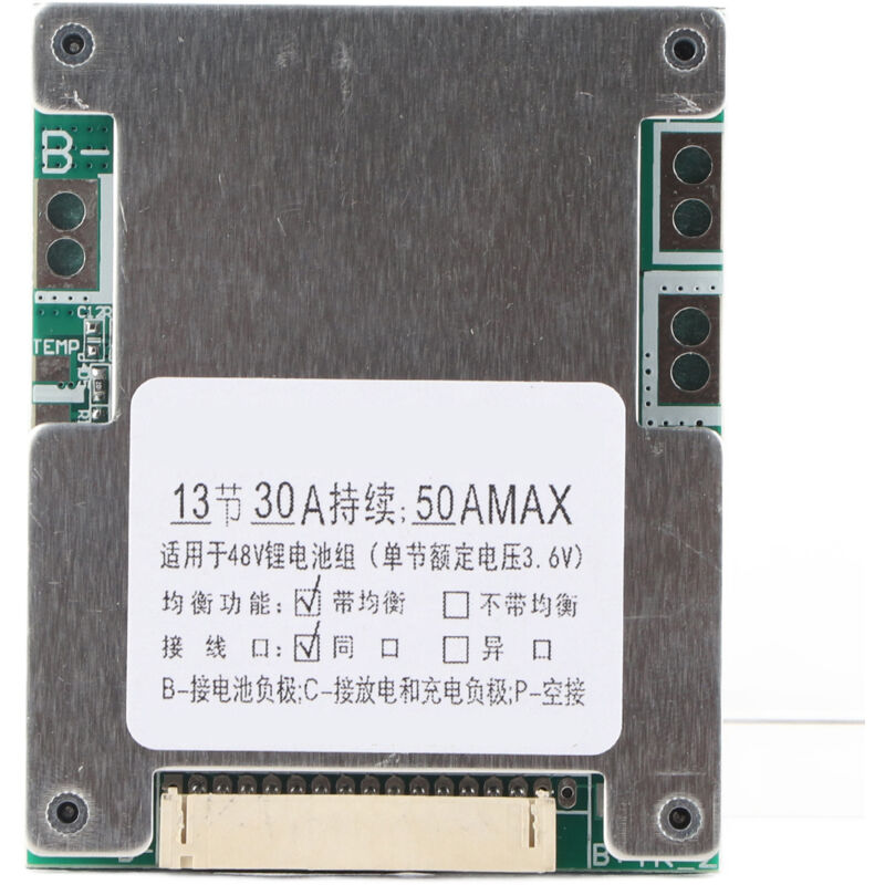 Carte De Protection Bms 13s 30a Pour Batterie Li-ion Avec Équilibrage