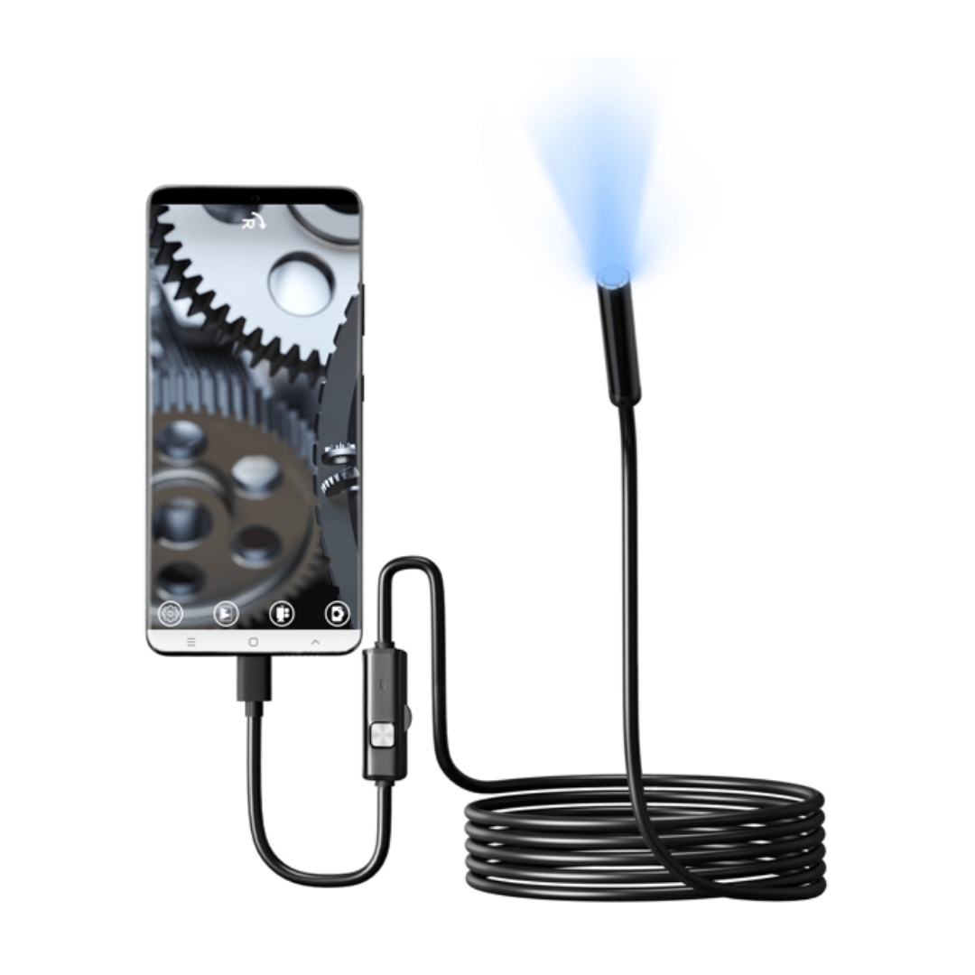 Meter Langes, Wasserdichtes Usb-c-endoskop Für Android-smartphones Und Windows-pcs, Schwarz