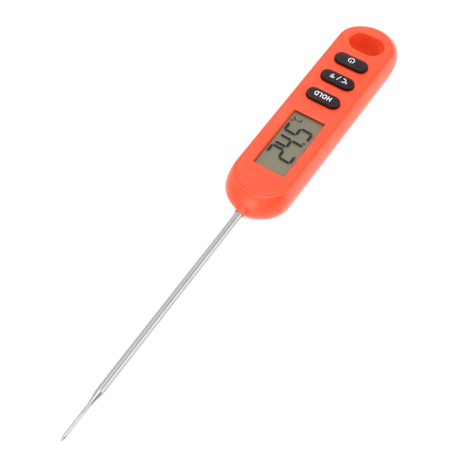 Digitales Sofort-fleischthermometer Mit Langer Sonde – Ideal Zum Grillen Und Kochen, Rot
