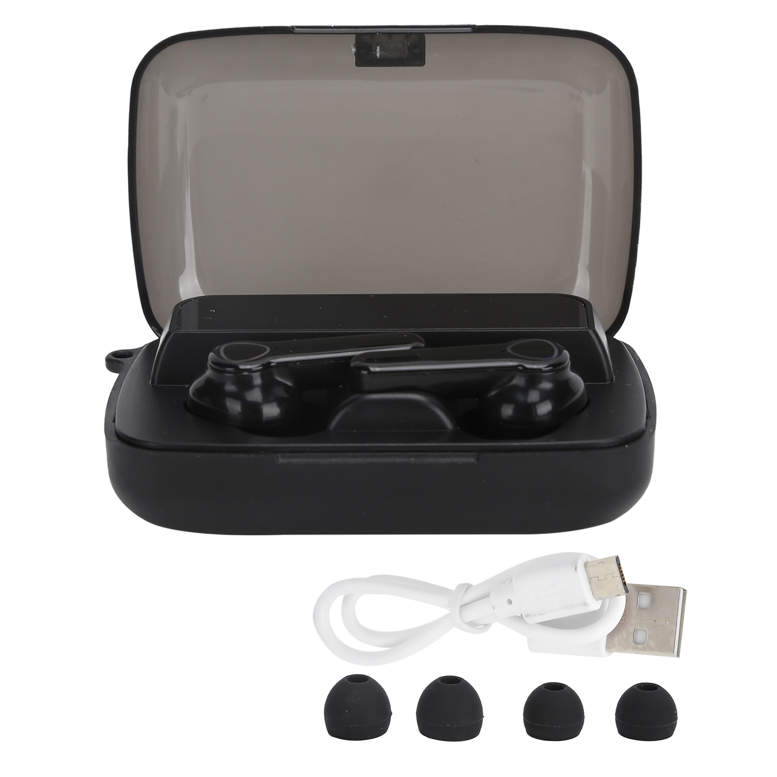 M19 Tws 5.1 Bluetooth-kopfhörer Mit Led-bildschirm, Digitalanzeige, Touch-steuerung Und Taschenlampenfunktion