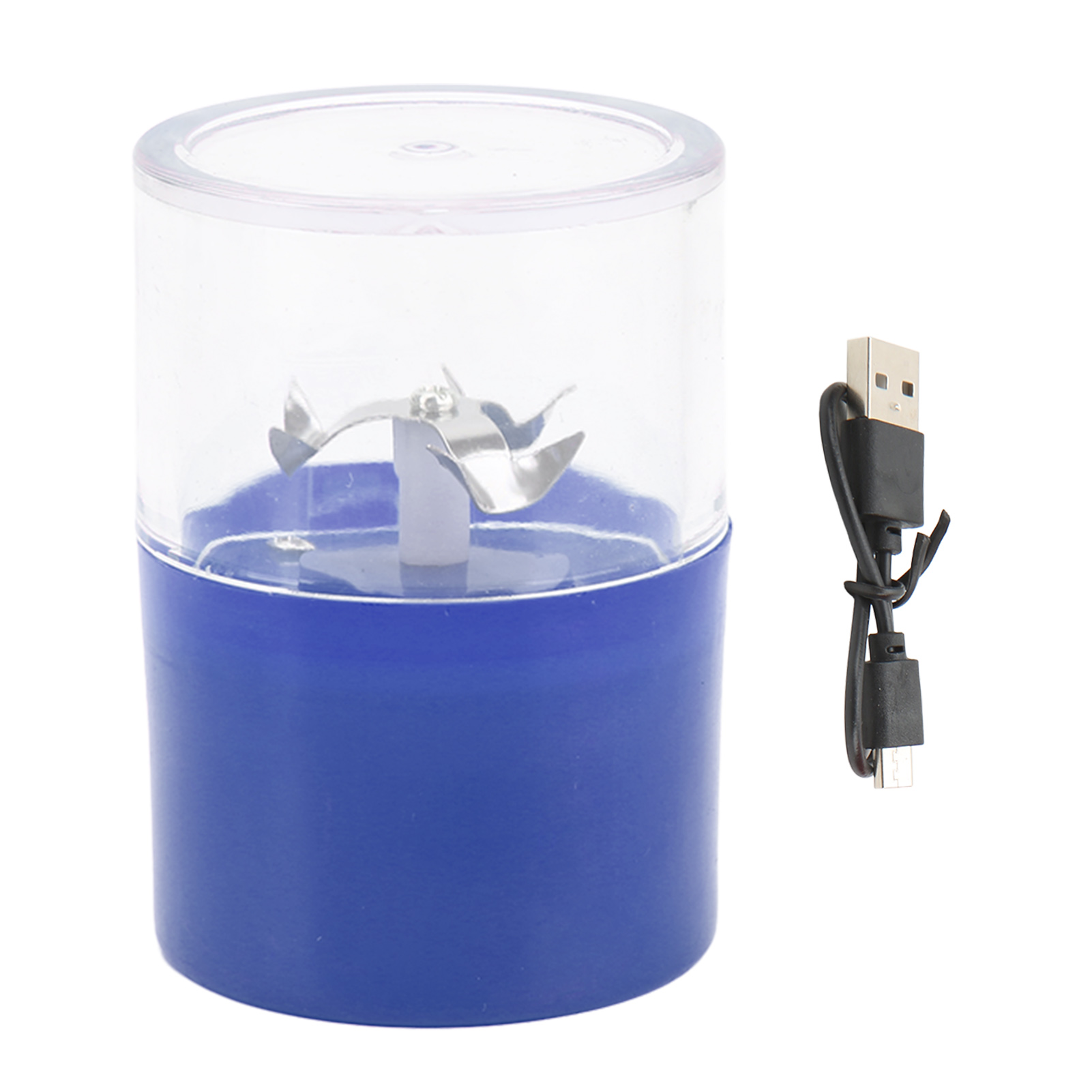 Elektrische Gewürzmühle Mit Usb-aufladung – Tragbare Mühle Mit Edelstahlklinge Für Kräuter Und Gewürze – Blau