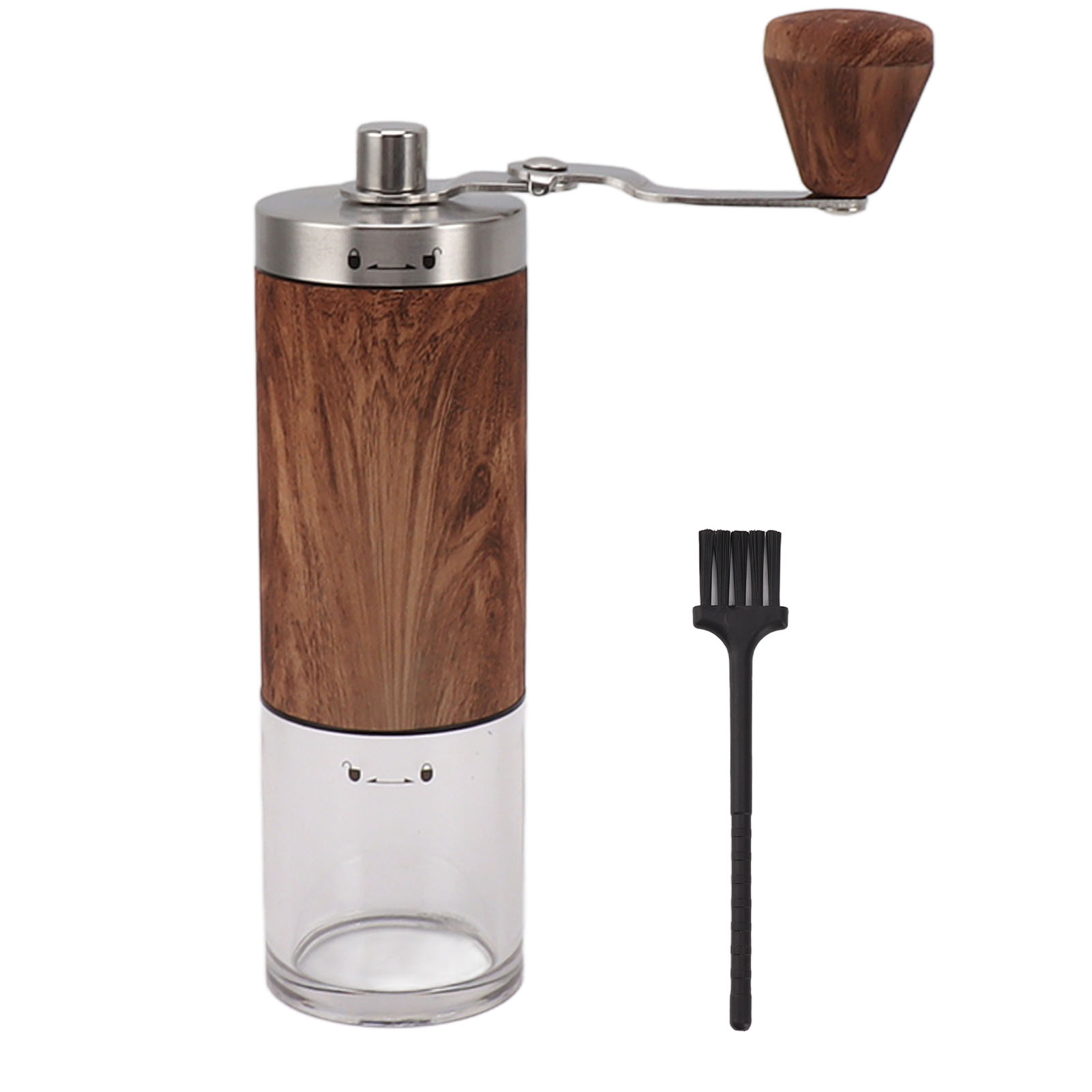 Manuelle Kaffeemühle Aus Edelstahl, Verstellbar Und Abnehmbar Für Perfektes Mahlen Zu Hause, Im Büro Oder Im Café.