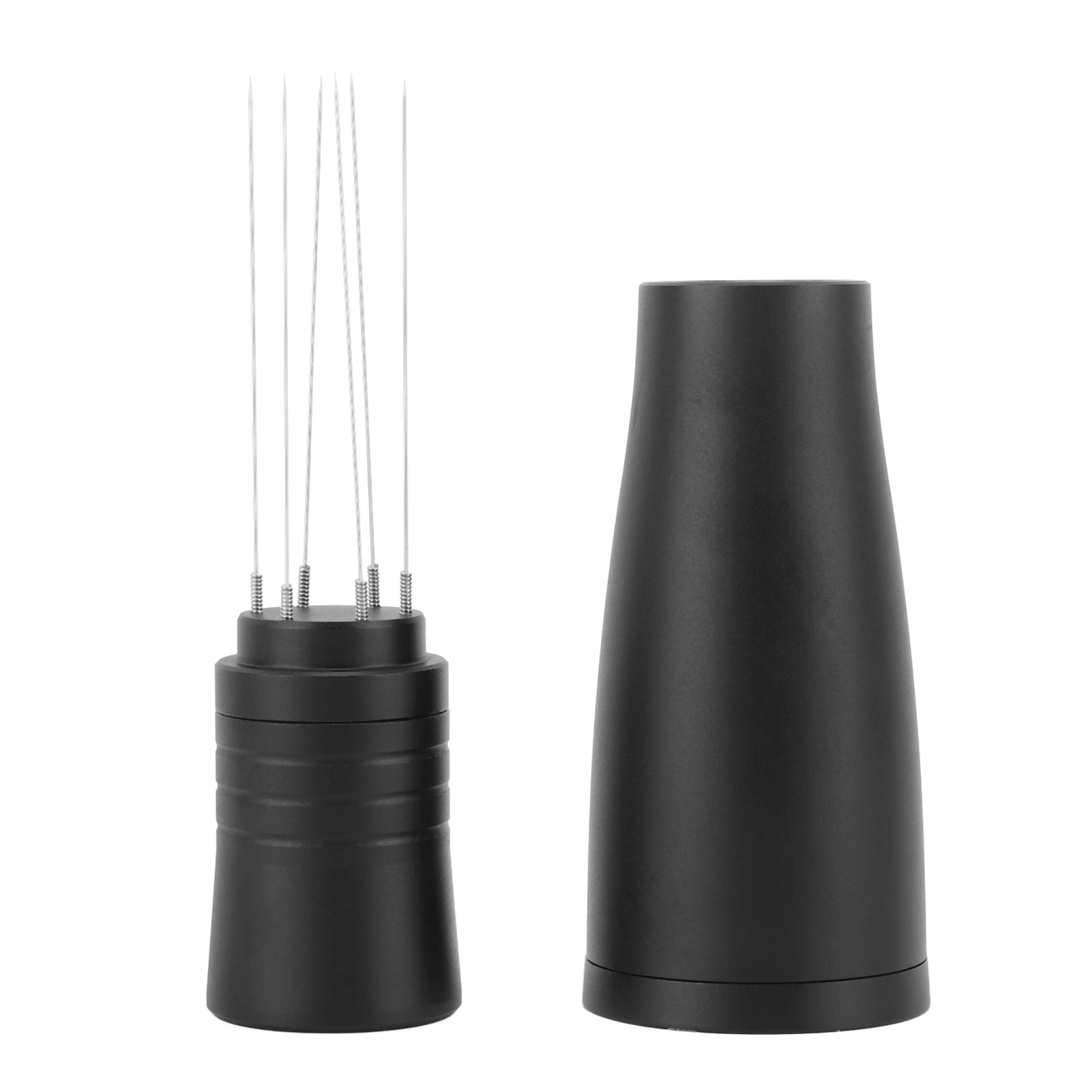 Professioneller Kaffeepulverspender Mit Flacher Nadel Zum Mischen Von Lebensmittelechtem Kaffee – Für Cafés, Zuhause, Reisen, Schwarz