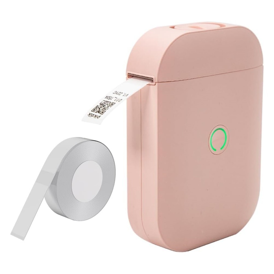 Tragbarer, Pinkfarbener, Kabelloser Thermodrucker – Bluetooth-etikettendrucker Für Smartphones, Mini-klebeetikettendrucker