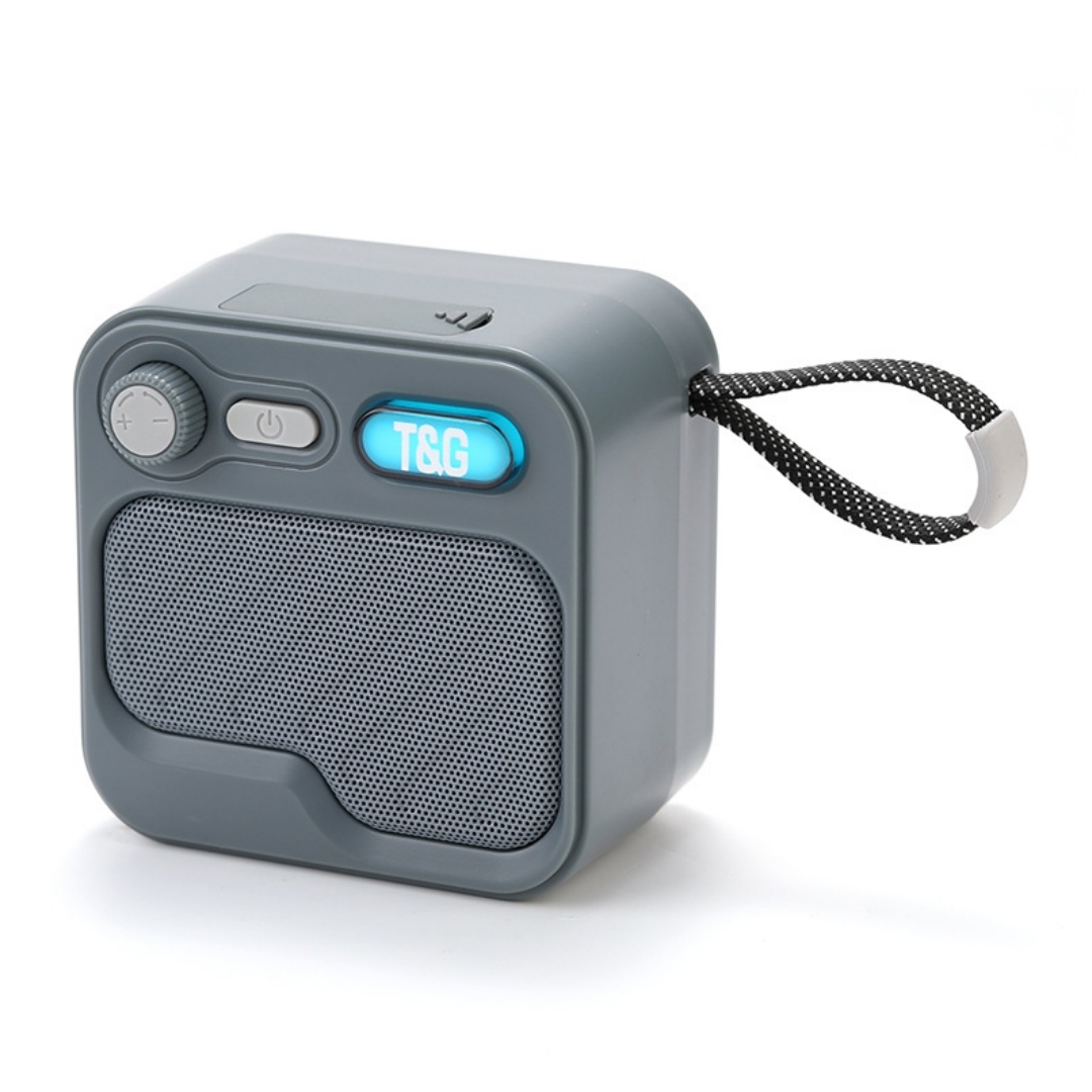 Mini-bluetooth-lautsprecher, Tragbar, Kabellos Mit Handschlaufe Für Drinnen Und Draußen, Tg701 V5.3 Tws, Grau