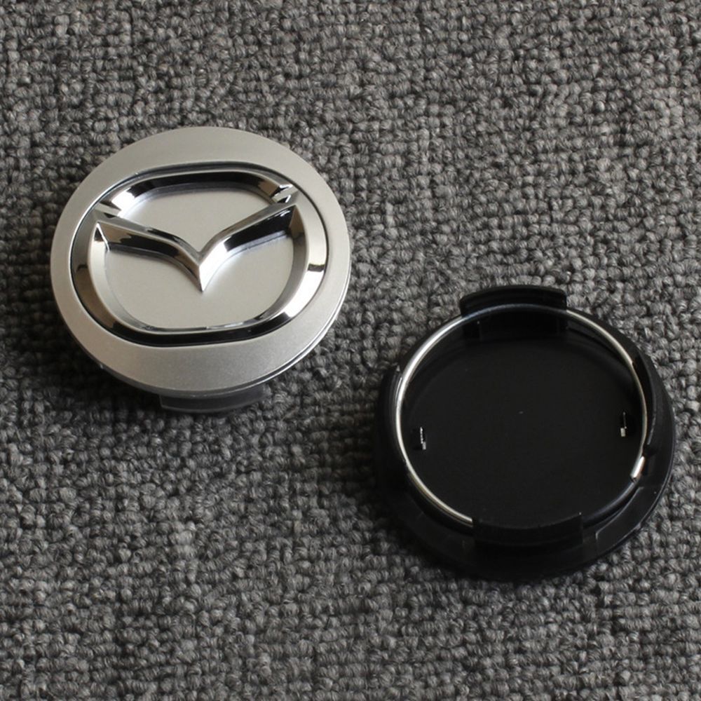 56-mm-radnabenkappe, Kompatibel Mit Mazda 3, 5, 6, 8, Cx-7, Atenza – Abs-radnabenkappe, Radnabenblende, Radkappe, Felgenzubehör, 4er-set – Silber (lange Füße)