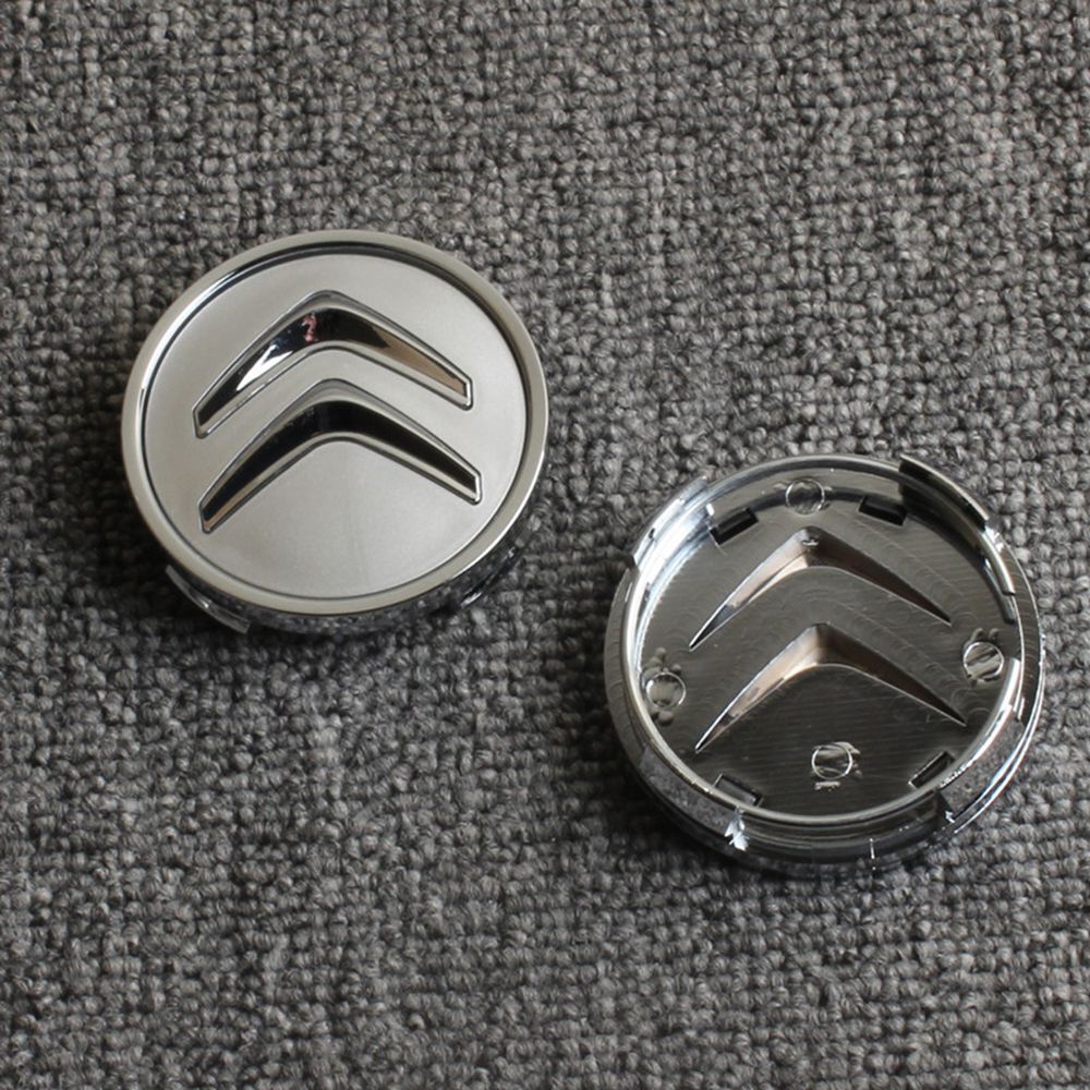 60-mm-radnabenkappe, Kompatibel Mit Citroën C4, C5, C6, C4l, C3-xr, C2 – Kunststoff-radnabenabdeckung, Radnabenabdeckung, Radnabenkappe, 4er-set – Silber (60 Mm)