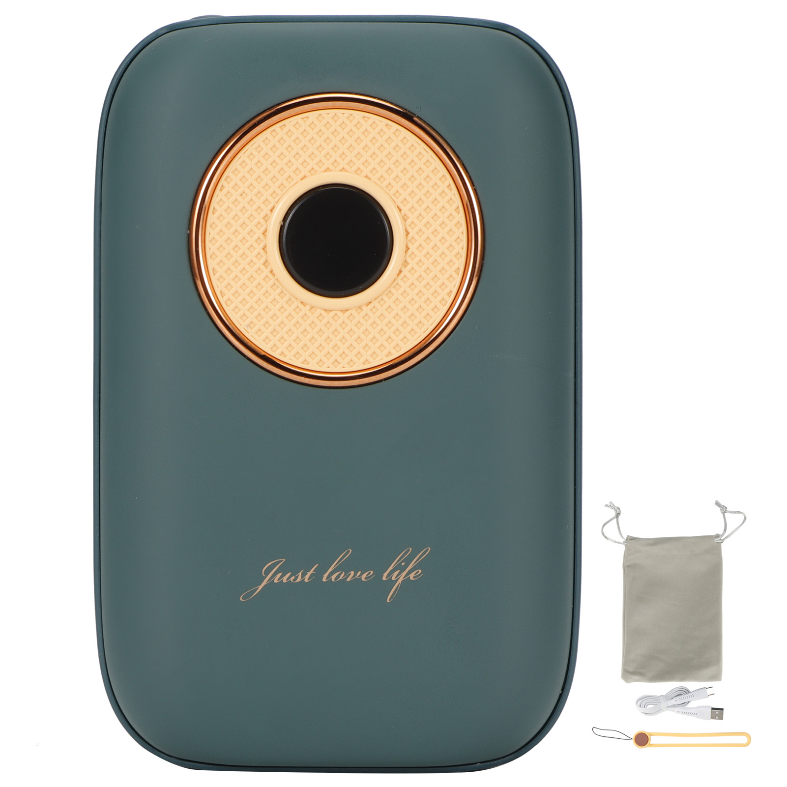 Tragbare Powerbank Im Retro-plattenspieler-design – Usb-digitalanzeige – Wintergeschenk – Dc 5v Grün