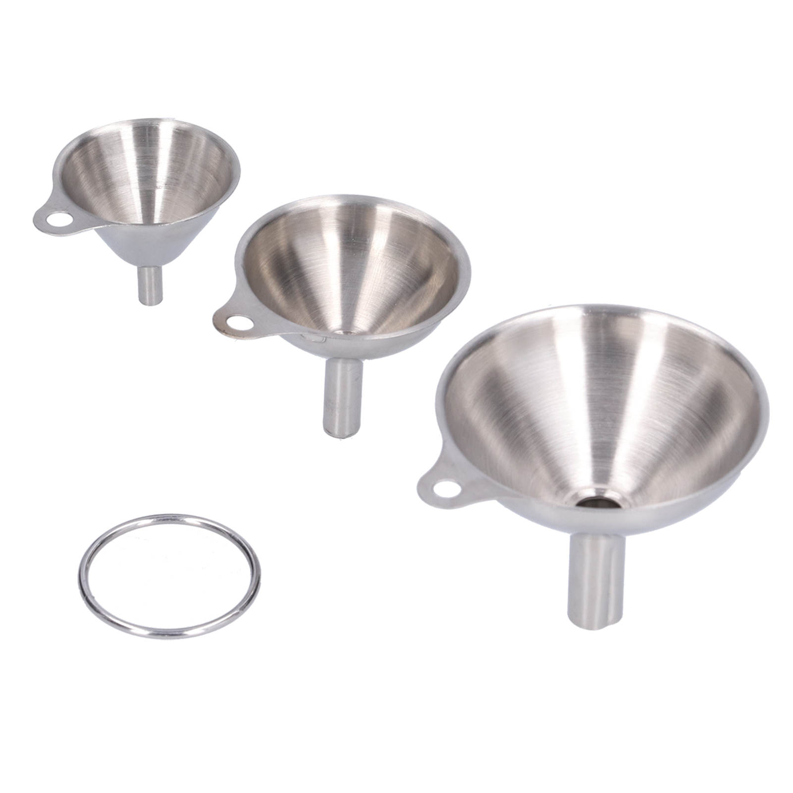 3-teiliges Mini-edelstahltrichter-set Für Öl, Essig, Wein Und Gewürze, Auslaufsicher Für Die Küche