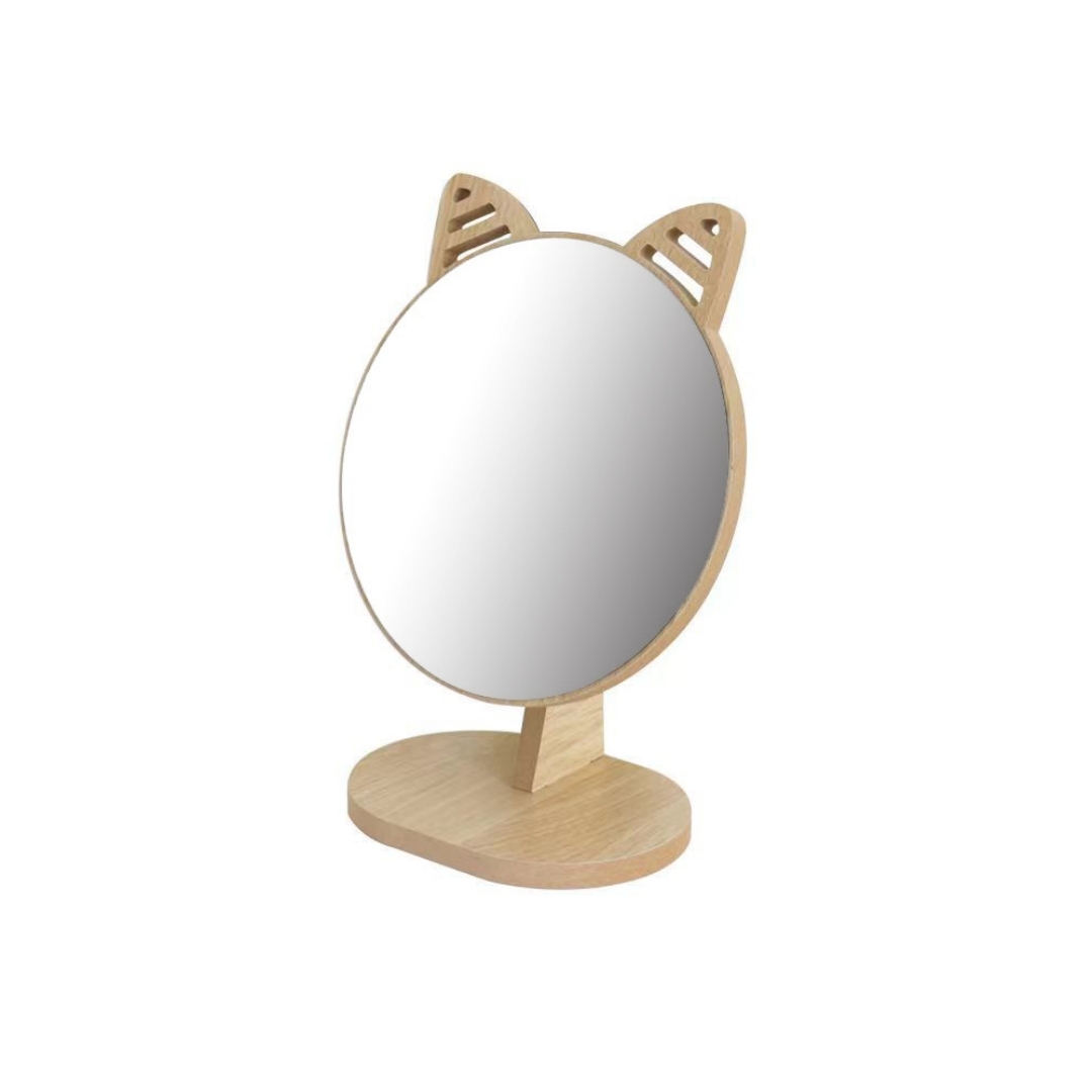 Holz-schminkspiegel Mit Ständer, Vergrößerungsspiegel Für Badezimmer Und Schlafzimmer, Geschenk Für Frauen Und Teenager-mädchen
