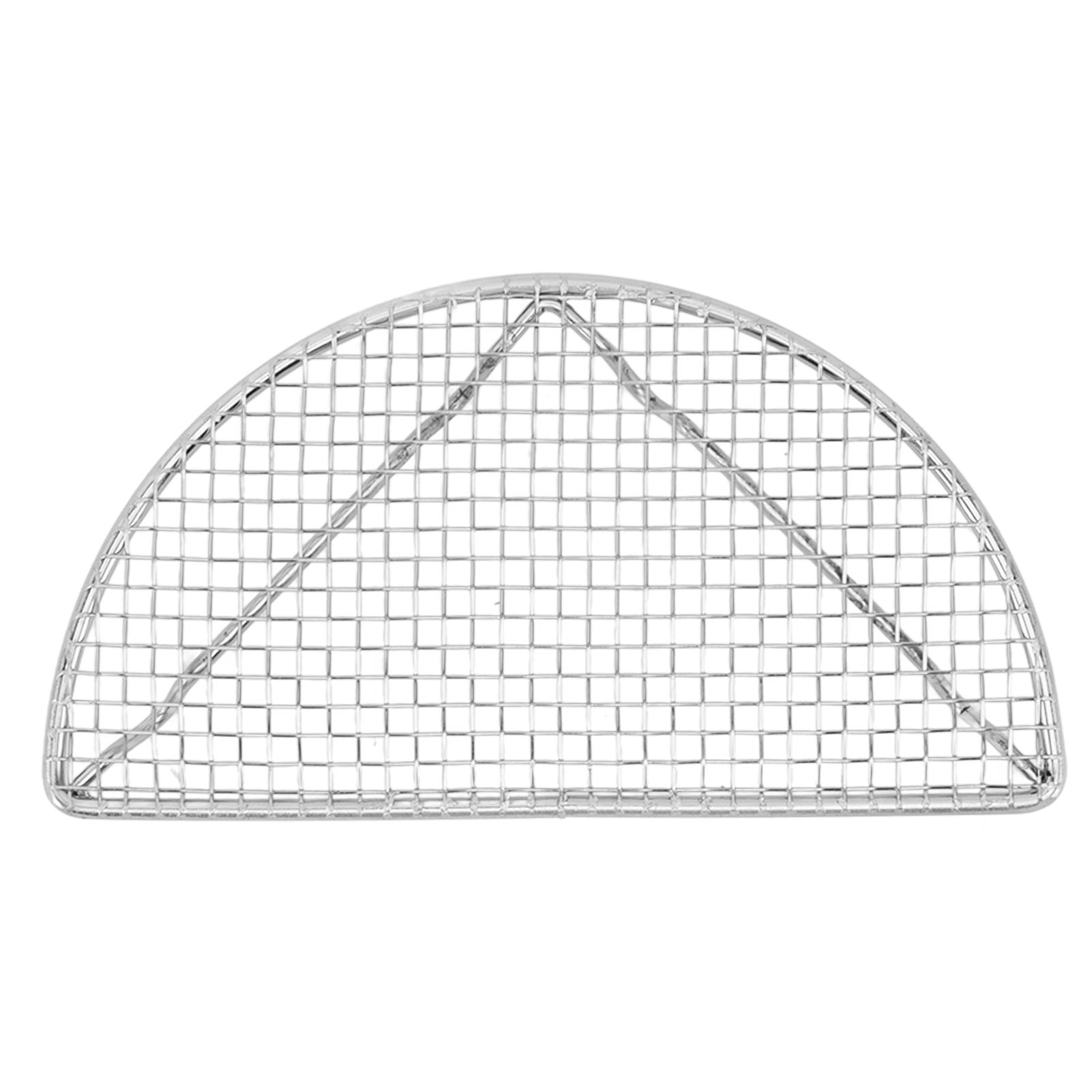 Kühlrost Aus Edelstahl, Hitzebeständig, Ideal Zum Braten Und Grillen, 18 Cm Halbkreisförmig