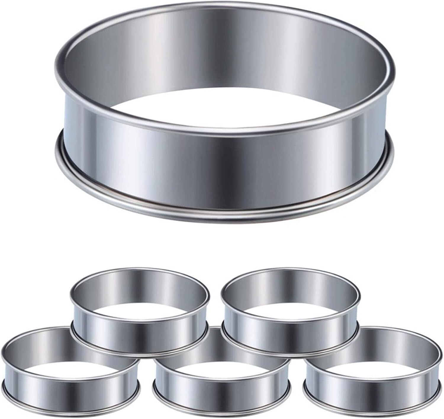 Runde Edelstahlform (8 Cm Durchmesser) Für Kuchen, Kekse Und Desserts