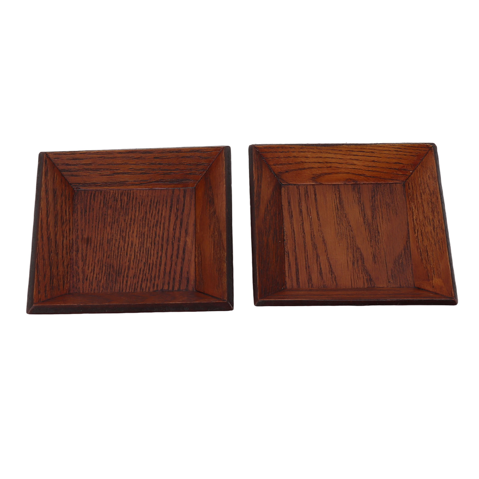 2-teiliges Quadratisches Desserttablett Aus Holz Im Japanischen Stil, Große Größe 10x10cm Für Kuchen Und Snacks