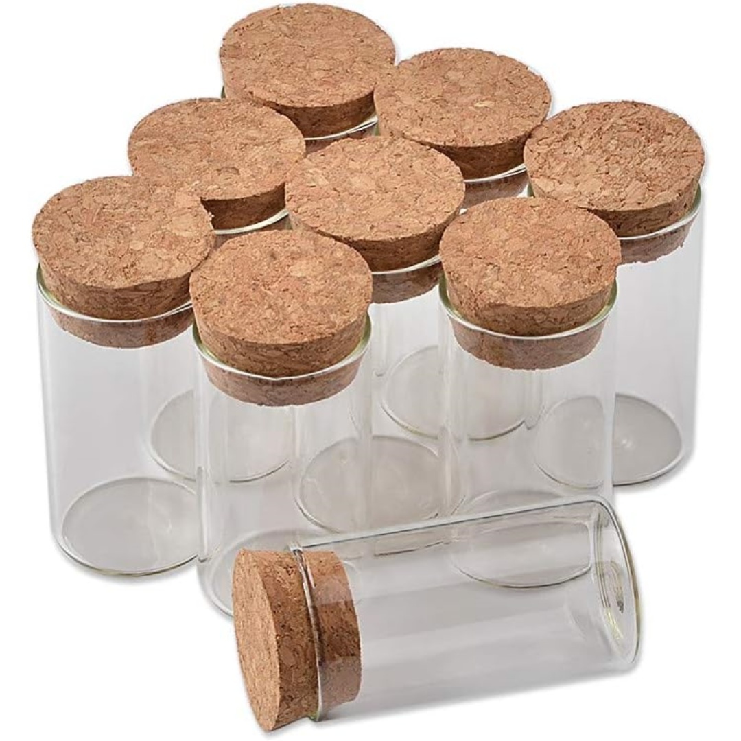 20 Glasfläschchen (15 Ml) Mit Stopfen Für Gewürze, Safran Und Dekoration.