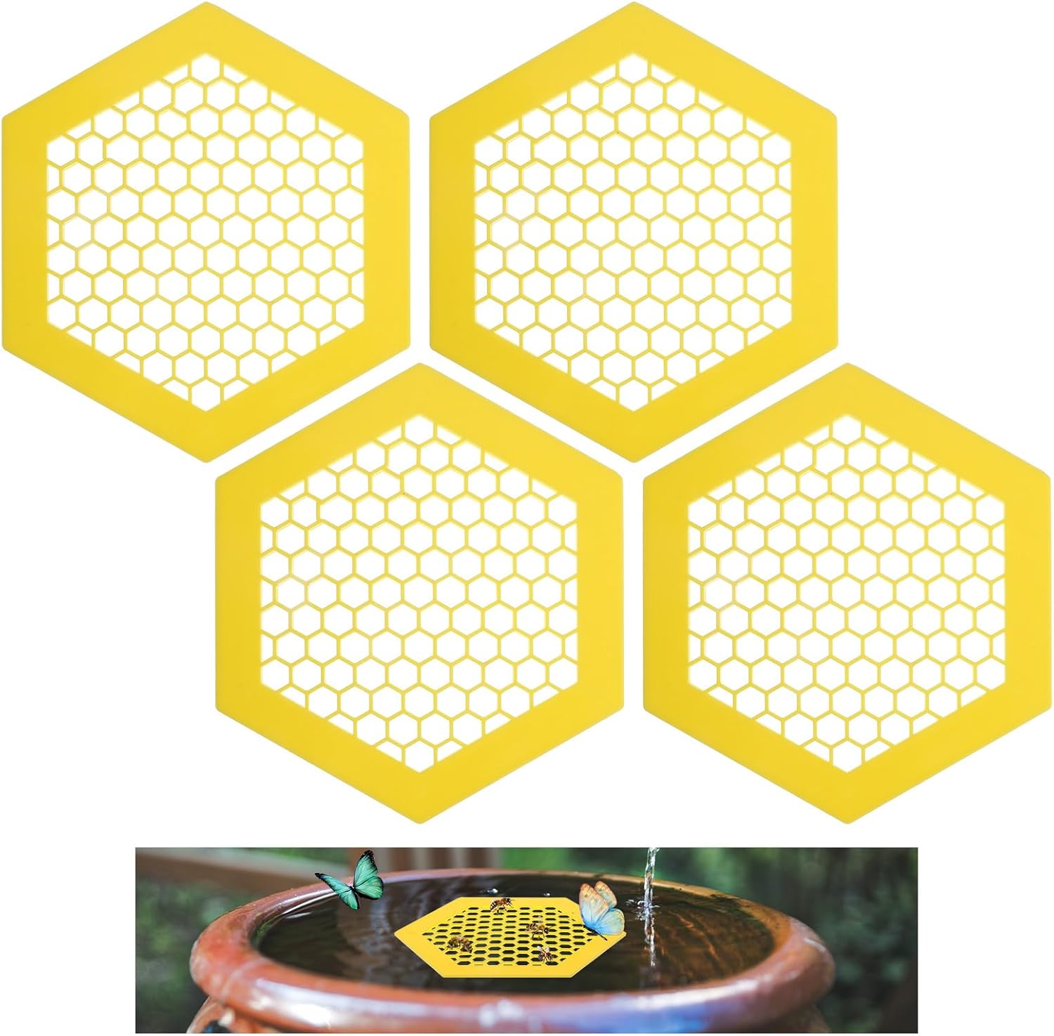 Tränke Für Bienen Und Schmetterlinge, 4 Dekorative Schalen (18 Cm), Insektenwasserreservoir Für Den Garten