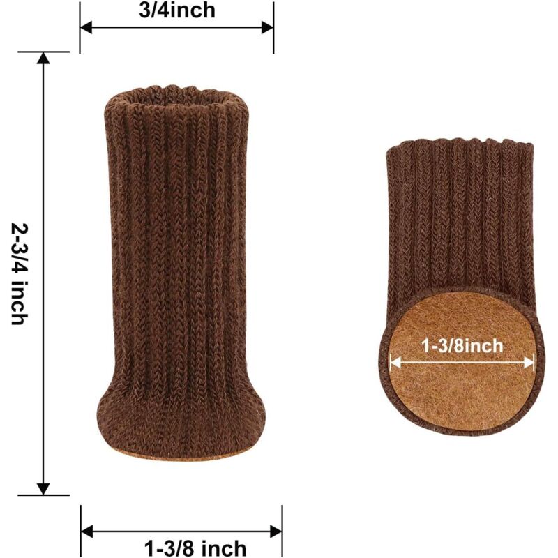 24 Stück Gestrickte Stuhlbeinsocken Zum Schutz Der Stuhlbeine