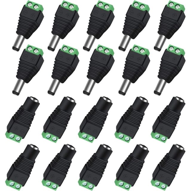 Packung Mit 10 Paaren Bnc/dc-stromanschlüssen (männlich Und Weiblich)
