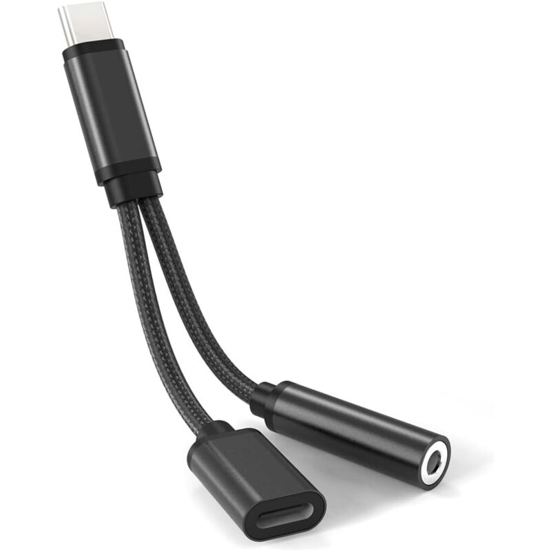 Usb-c-audioadapter 2 In 1 Typ-c-anschluss Und Ladeadapter, Kompatibel Mit Huawei P40 Pro/p30 Pro/p20