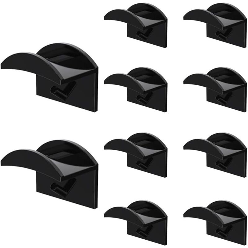 10 Schwarze Huthaken