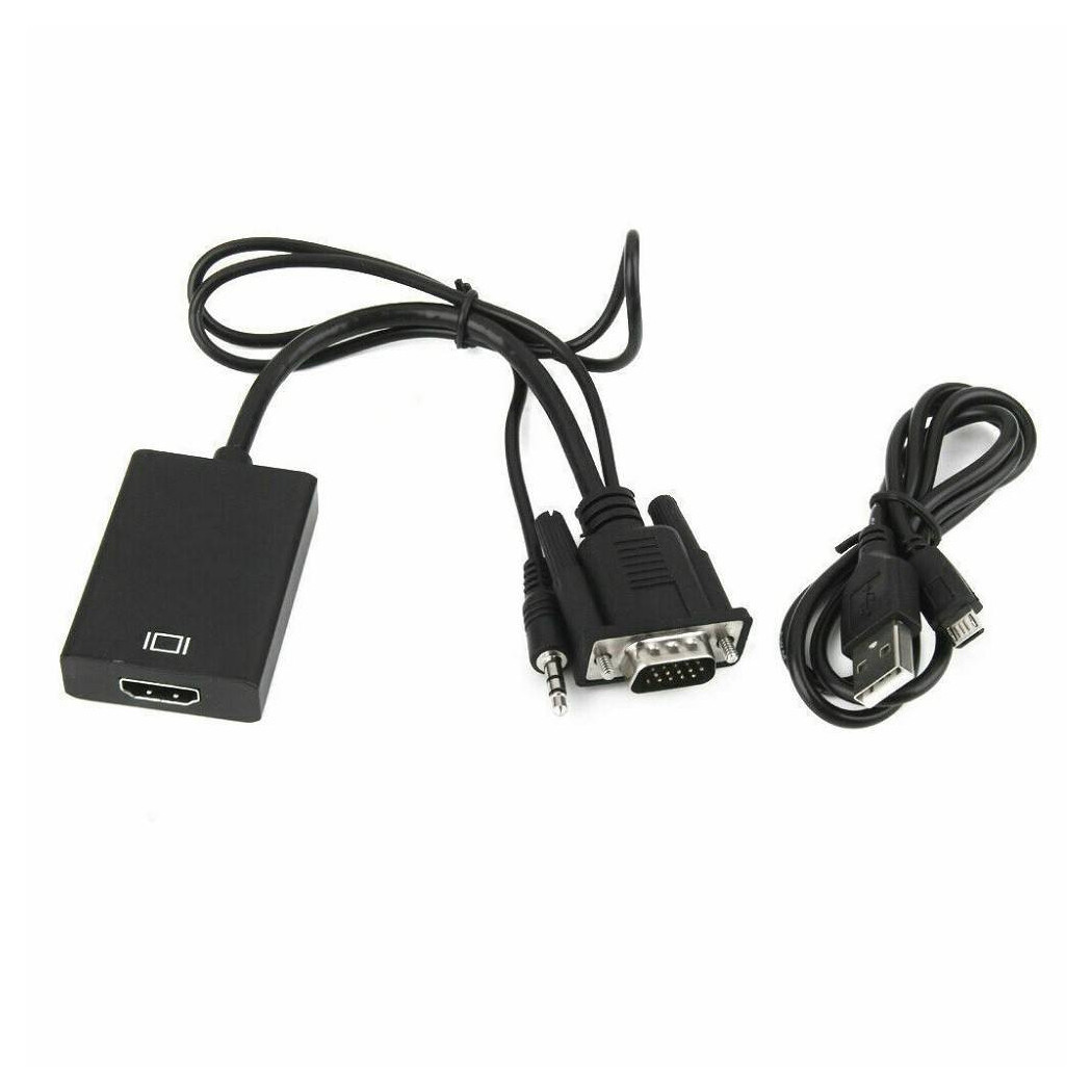Trade Shop - Vga Maschio Con Cavo Audio A Hdmi Cavi Adattatore Für Hdtv Dvd -