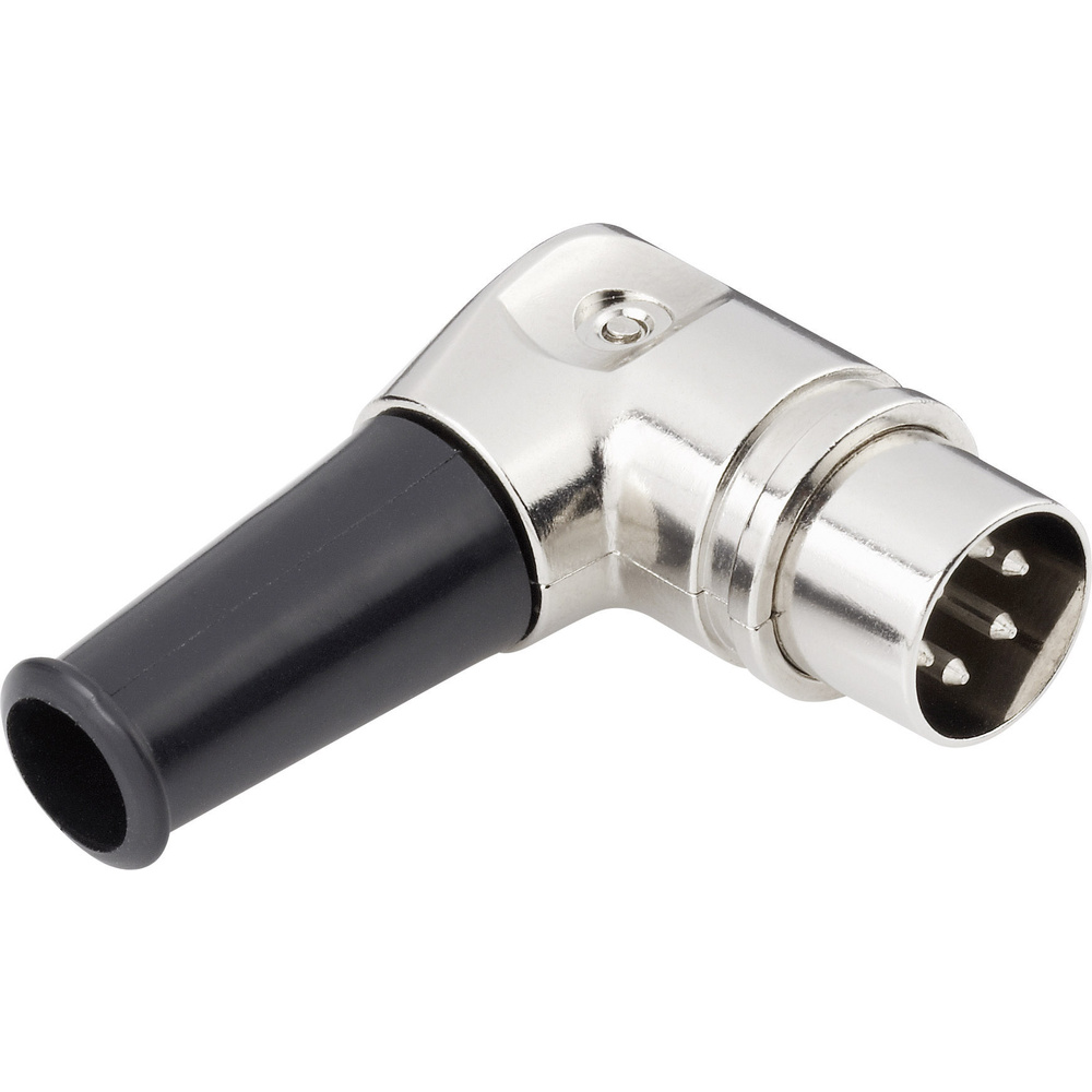 1578995 Din-rundsteckverbinder Stecker, Gewinkelt Polzahl: 5 Silber 1 St. - Tru Components