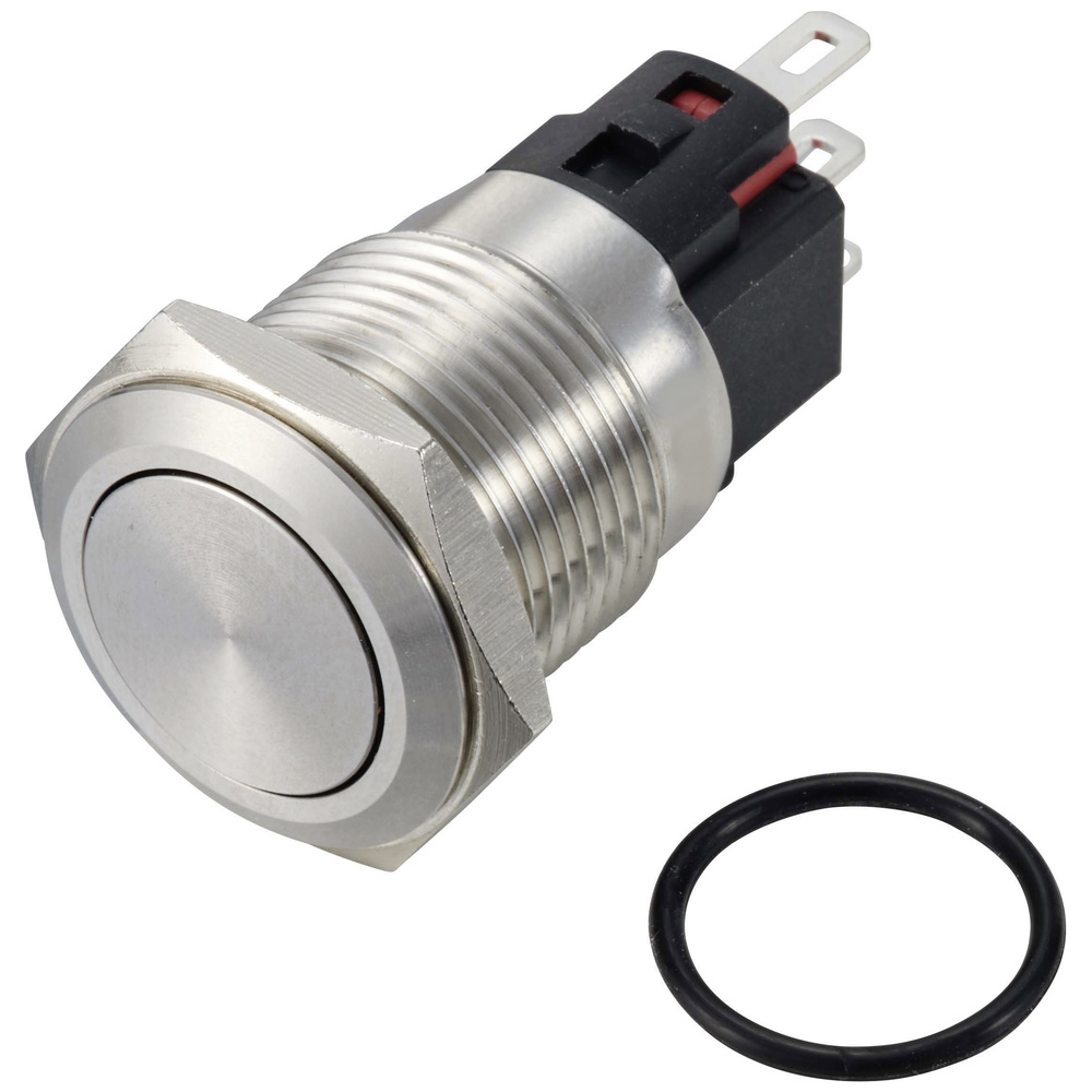 Tru Components Tc-12647484 Druckschalter 250 V/ac 3 A 1 X Aus/(ein) Ip65 Rastend Messing, Verchrom