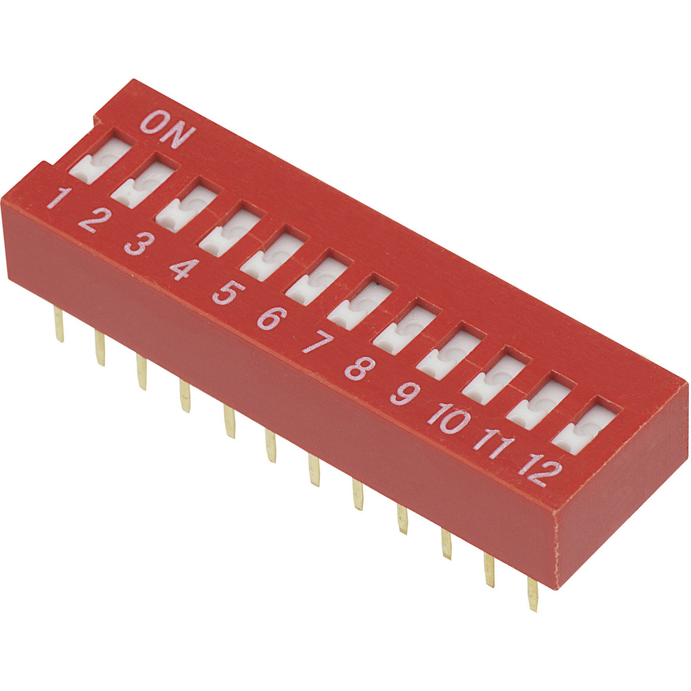 704963 Dsr-12 Dip-schalter Polzahl 12 Slide-type 1 St. - Tru Components