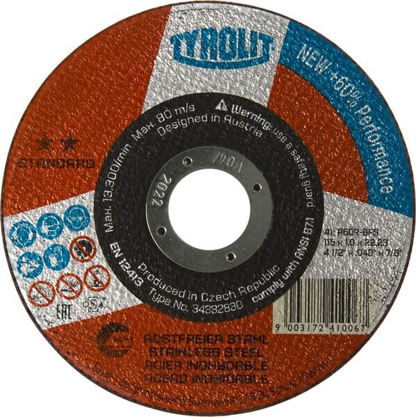 Trennscheibe A60r-bfs Standard 115x1,0mm Tyrolit 34332830