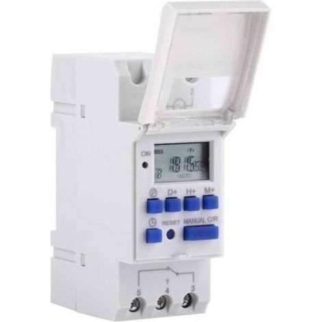 Programmierbarer Digitaler Timer Mit Wochenschalter, Lcd-anzeige Und Programmierfunktion. Programmierbarer Timer Zur Din-schienenmontage (220 V).