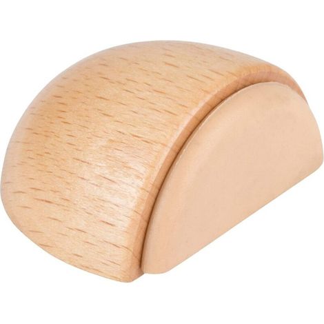 Dekorative, Halbkreisförmige Klebe-bodenstopperleiste In Holzoptik Mit Eichenfinish Und Beigem Gummi – Schützt Vor Stößen Von Wänden Und Möbeln – Ø 45 X 25 Mm
