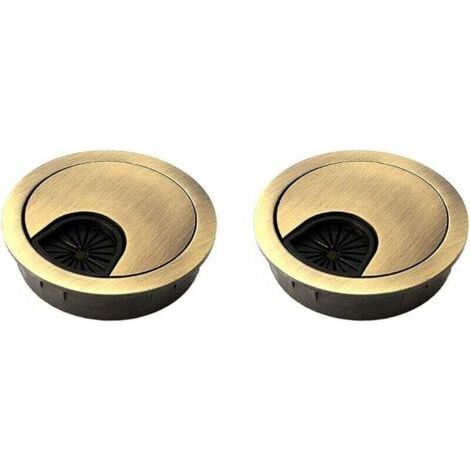 2 Stück Noële 60mm Kabeldurchführungsabdeckung Für Büros, Schreibtische Und Arbeitsplatten Material: Zinklegierung (bronze)