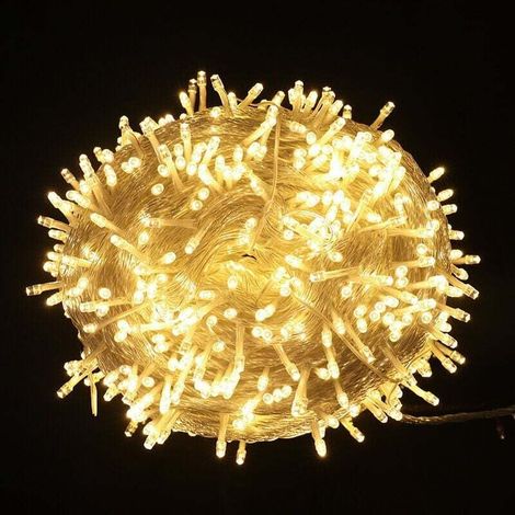 100 Meter Lange Lichterkette Mit 600 Led-pixeln, 360-grad-beleuchtung Im Inneren Der Glühbirne, Kupferfarbene Led-pixel-lichterkette Für Diwali-weihnachtsdekoration (warmweiß)