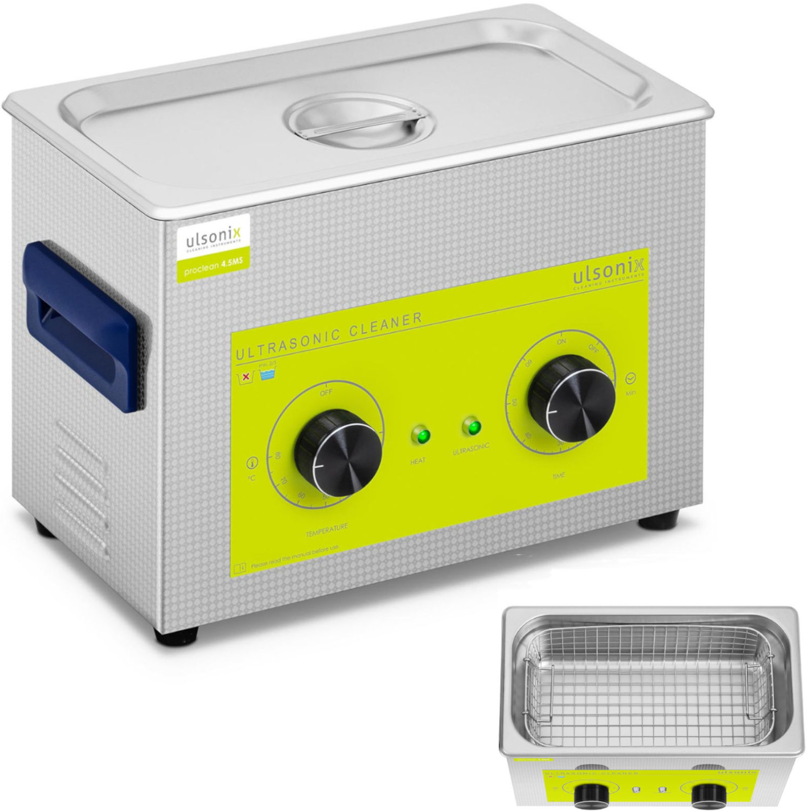Ulsonix - Ultraschallreiniger Ultraschallreinigungsgerät Ultraschallbad 4,5 L 120 W 40 Khz