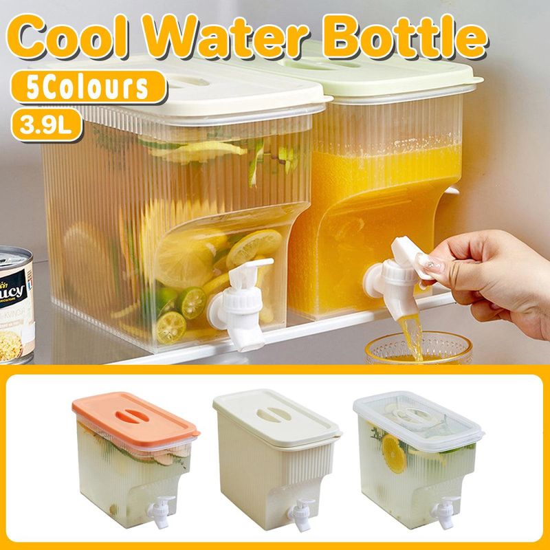 3,9-liter-wasserkaraffe Mit Zapfhahn, Getränkespender, Limonadenbehälter, Sahne