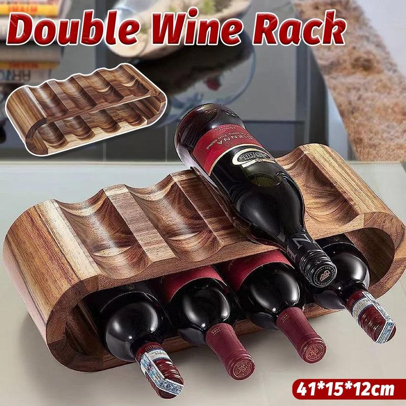 Doppelstöckiges Weinregal Aus Holz, Rotweinflaschenhalter, Tisch, Bar, Küche 4.2(5)
