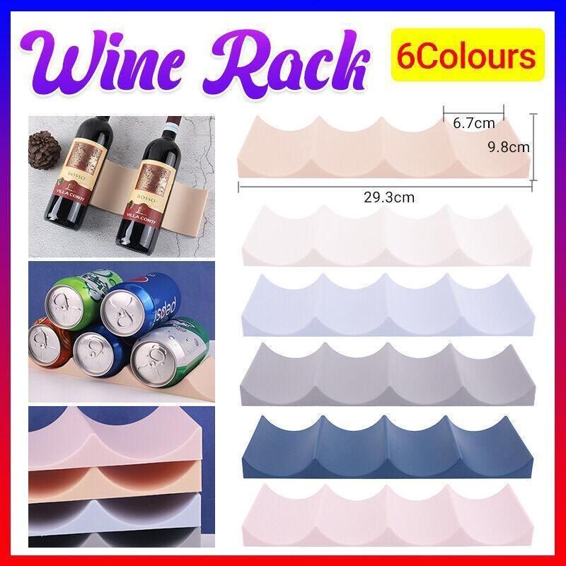 Kühlschrank-organizer, Stapelbares Flaschenregal Für Wein Und Bier, Platzsparend, Rosa Dosenhalter